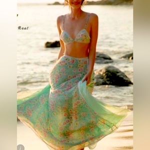 2 piece set of chiffon fabric